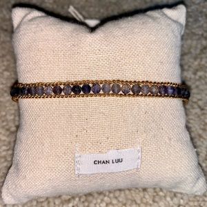 Chan Luu Iolite and Gold single chain bracelet